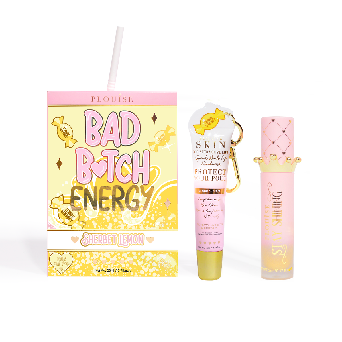 Bad Bitch Energy Lip Conditioner & Lip Oil Duo by P.Louise