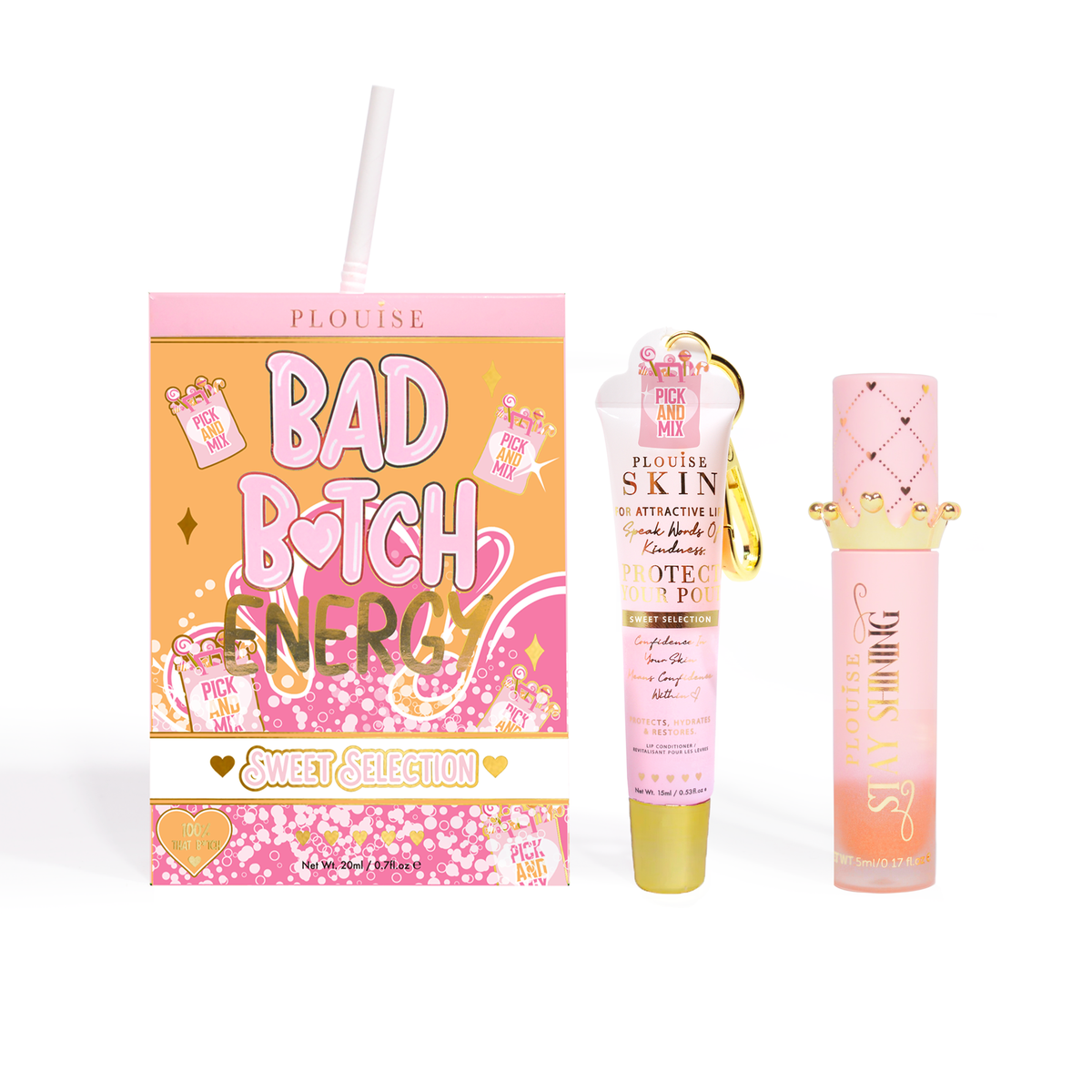 Bad Bitch Energy Lip Conditioner & Lip Oil Duo by P.Louise