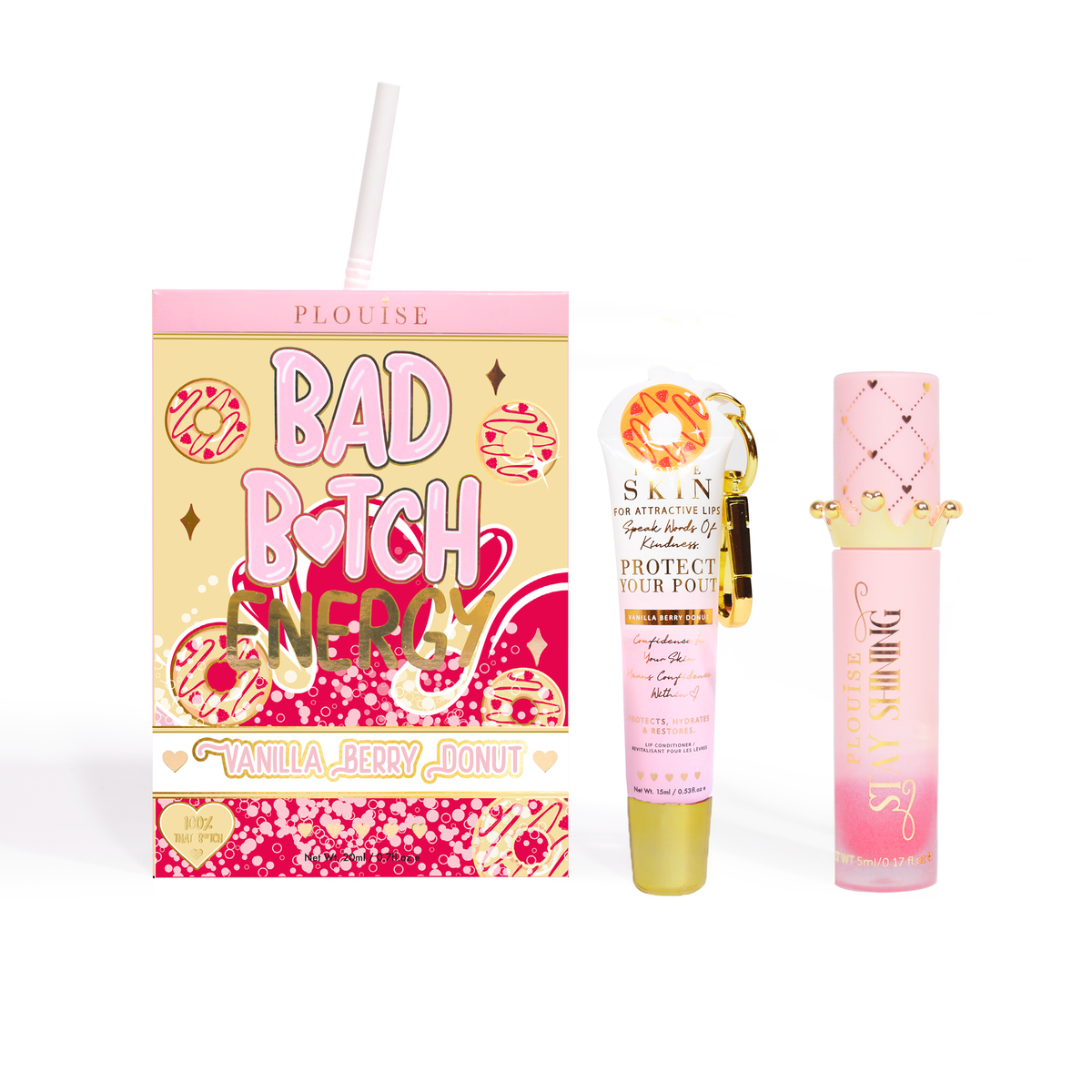 Bad Bitch Energy Lip Conditioner & Lip Oil Duo by P.Louise