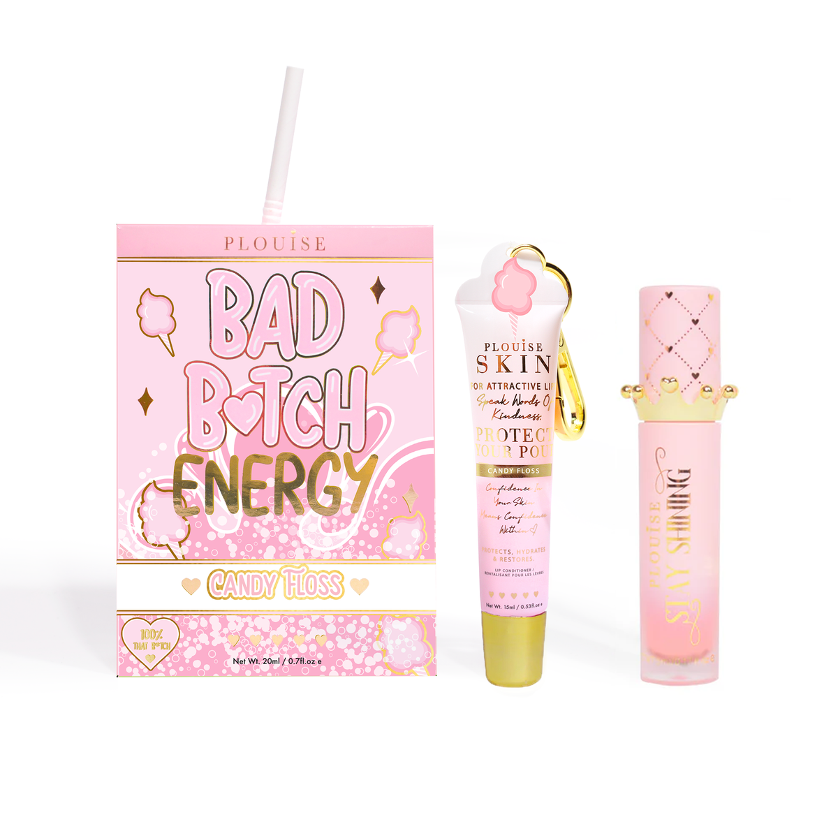 Bad Bitch Energy Lip Conditioner & Lip Oil Duo by P.Louise