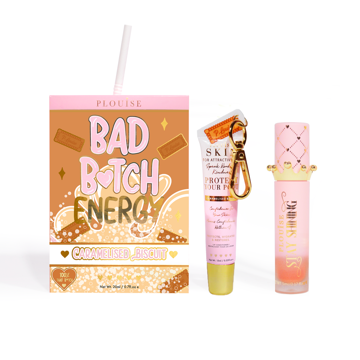 Bad Bitch Energy Lip Conditioner & Lip Oil Duo by P.Louise