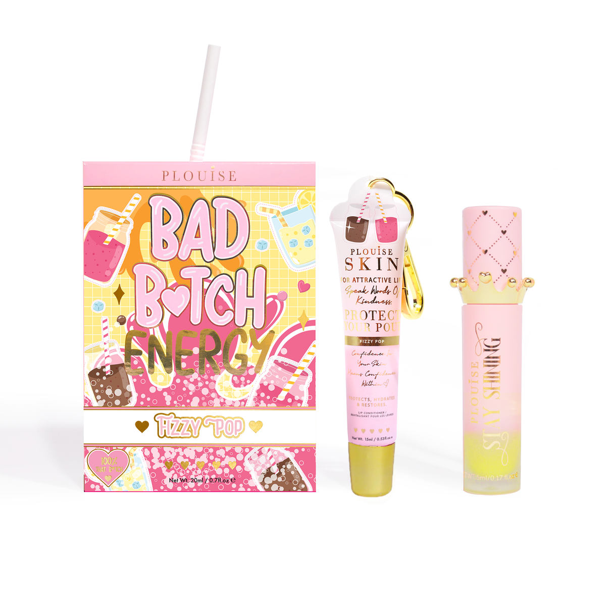 Bad Bitch Energy Lip Conditioner & Lip Oil Duo by P.Louise