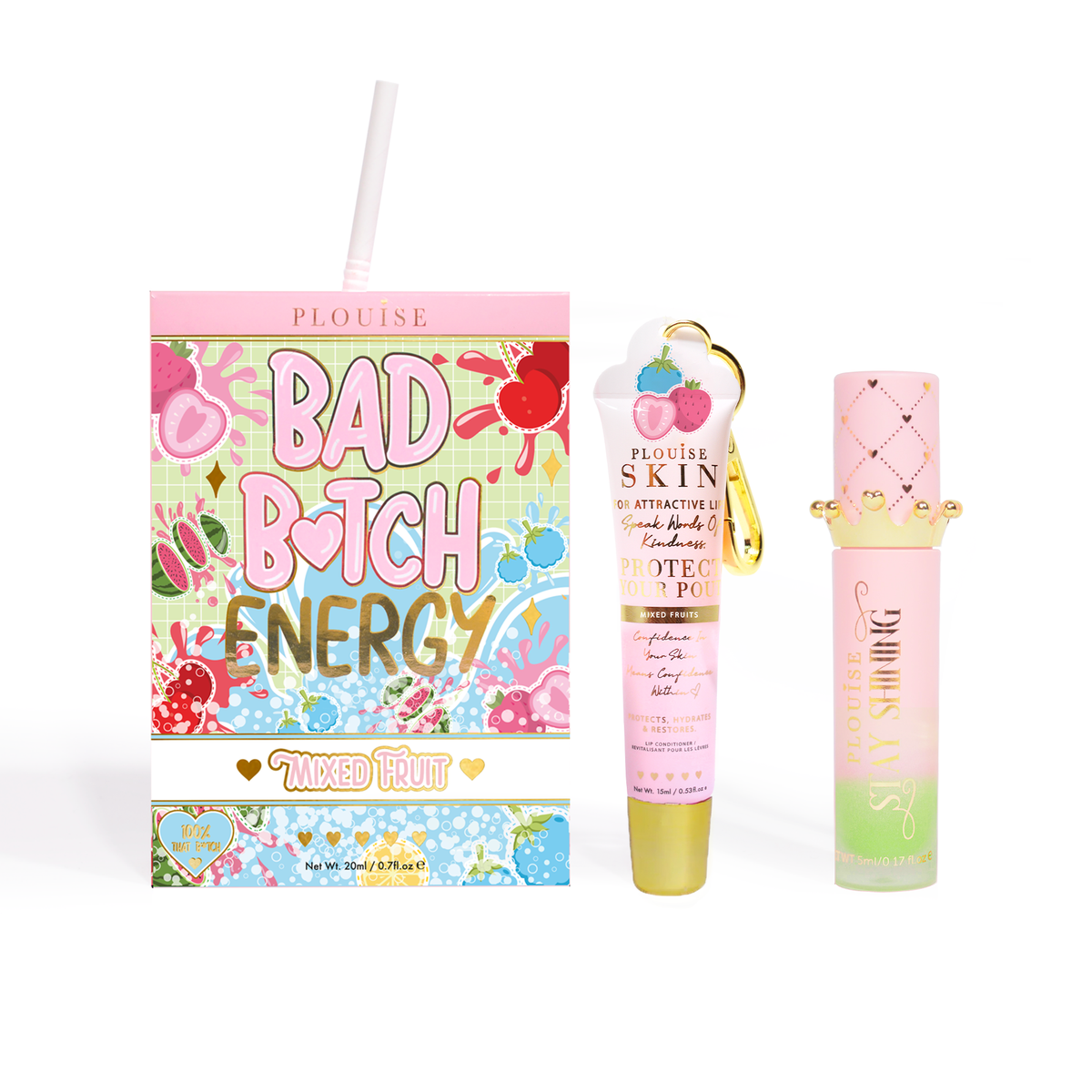 Bad Bitch Energy Lip Conditioner & Lip Oil Duo by P.Louise