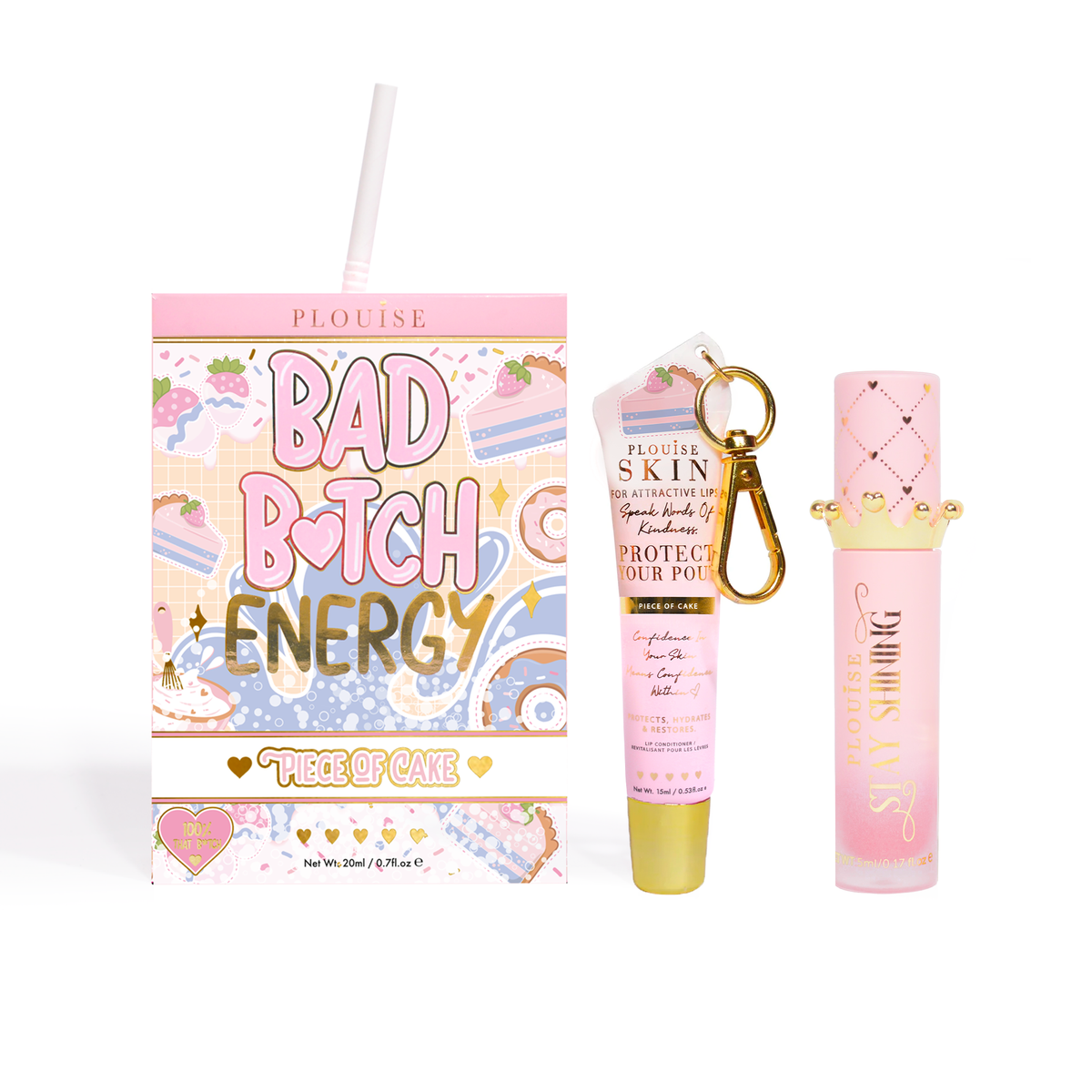 Bad Bitch Energy Lip Conditioner & Lip Oil Duo by P.Louise