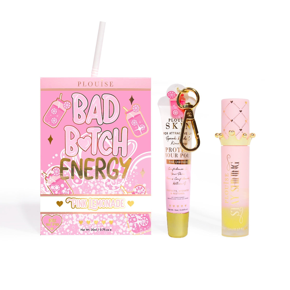 Bad Bitch Energy Lip Conditioner & Lip Oil Duo by P.Louise