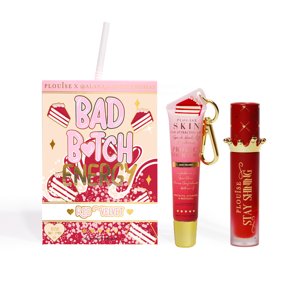 Bad Bitch Energy Lip Conditioner & Lip Oil Duo by P.Louise