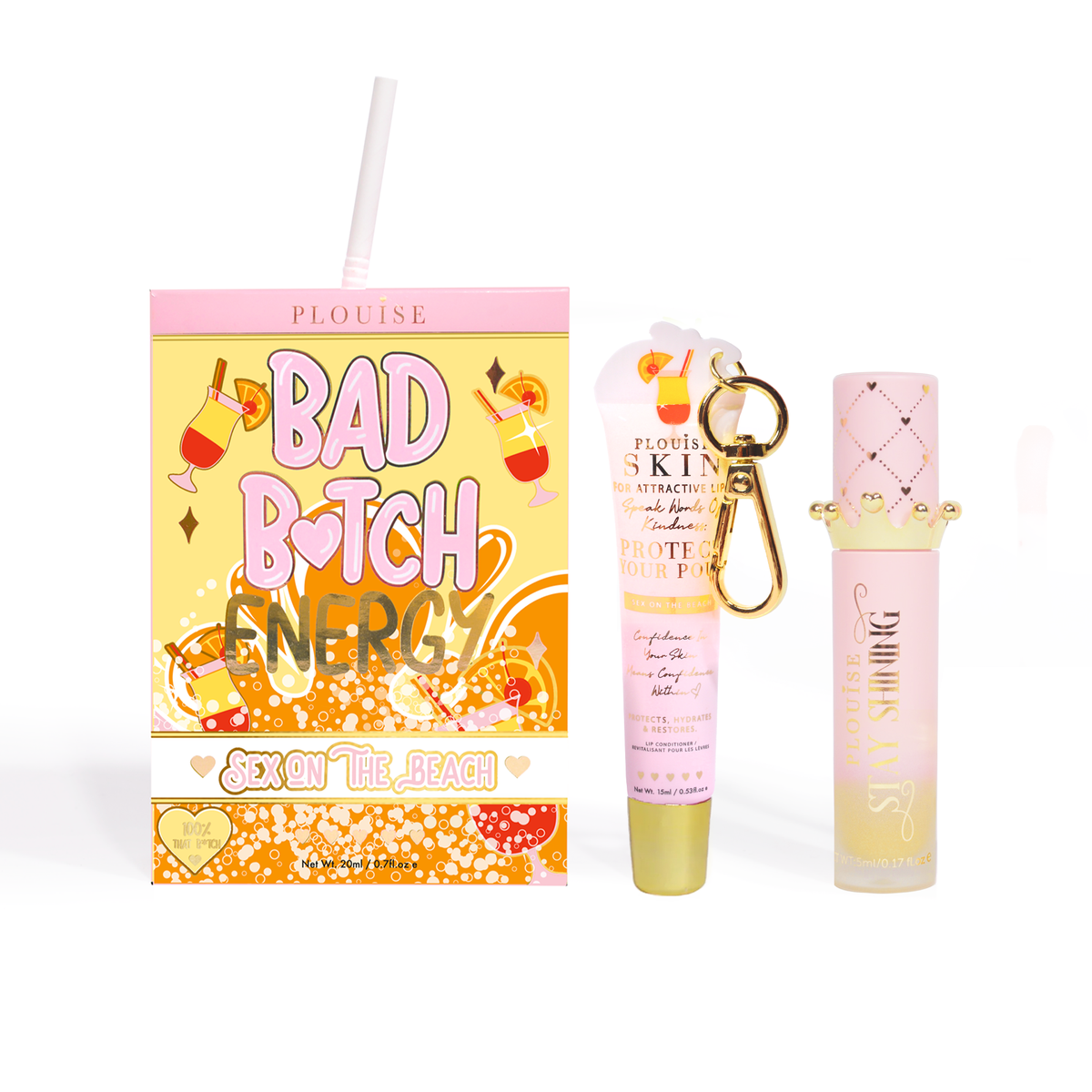Bad Bitch Energy Lip Conditioner & Lip Oil Duo by P.Louise