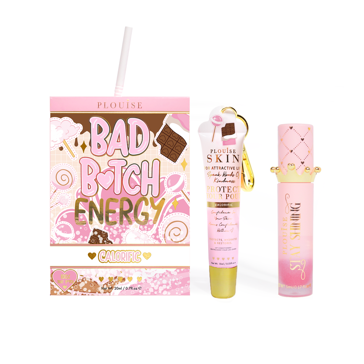 Bad Bitch Energy Lip Conditioner & Lip Oil Duo by P.Louise