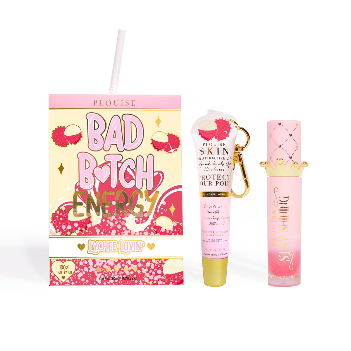 Bad Bitch Energy Lip Conditioner & Lip Oil Duo by P.Louise