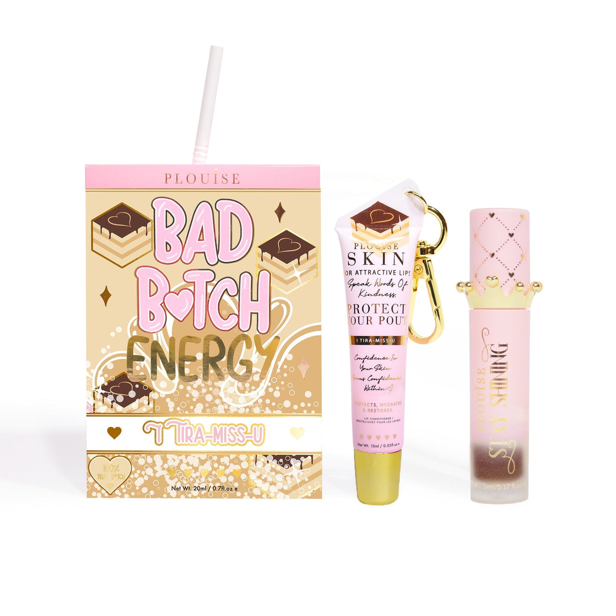 Bad Bitch Energy Lip Conditioner & Lip Oil Duo by P.Louise