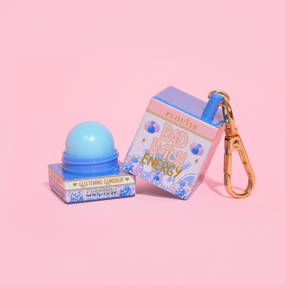 Bad Bitch Energy Keychain Lip Balm by P. Louise Cosmetics