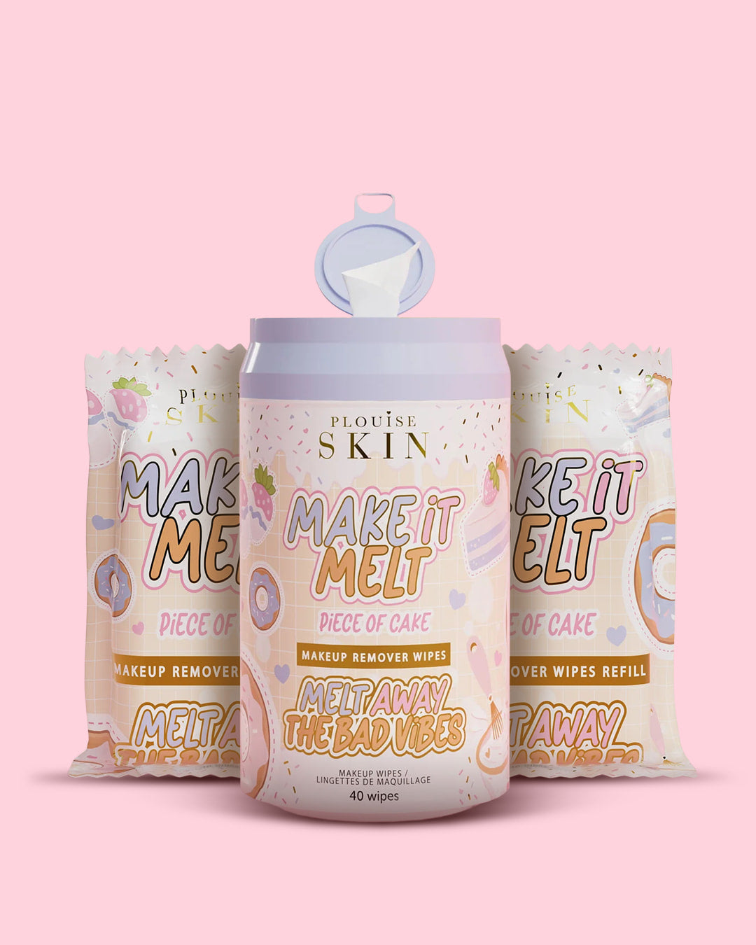 Make It Melt Makeup Remover Wipes Bundle by P. Louise Cosmetics