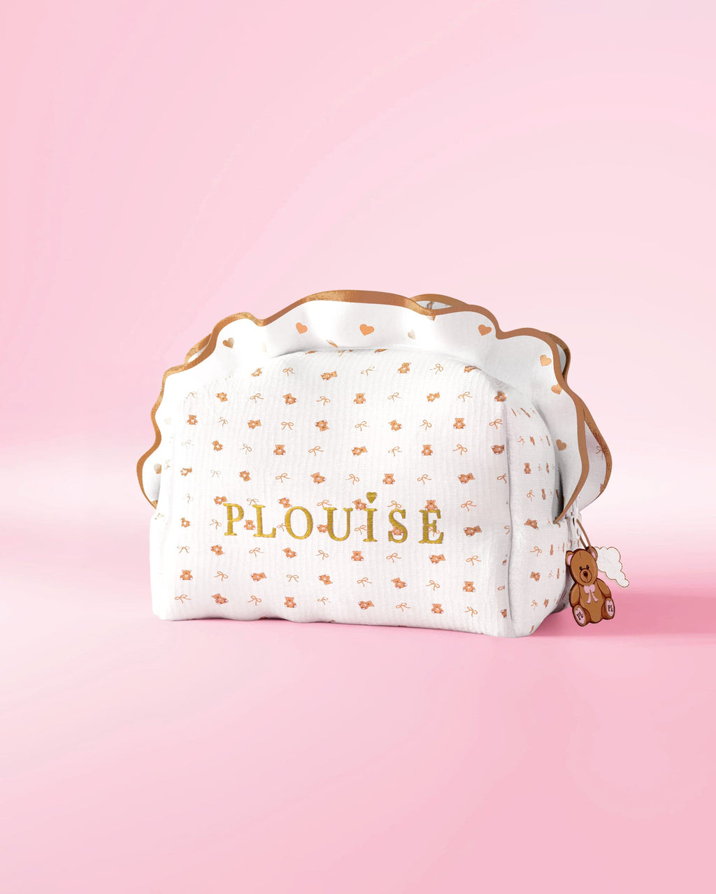 Teddy Touch Small Print Bag & Skincare Set by P. Louise Cosmetics
