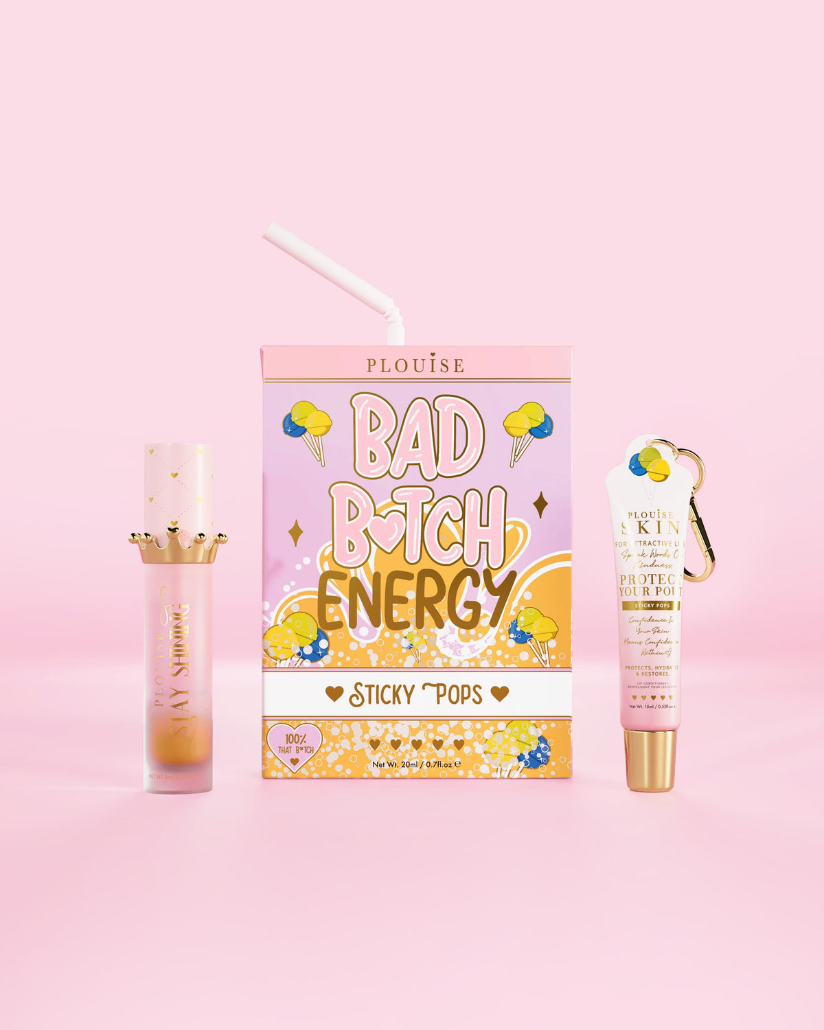 Bad Bitch Energy Lip Conditioner & Lip Oil Duo by P.Louise