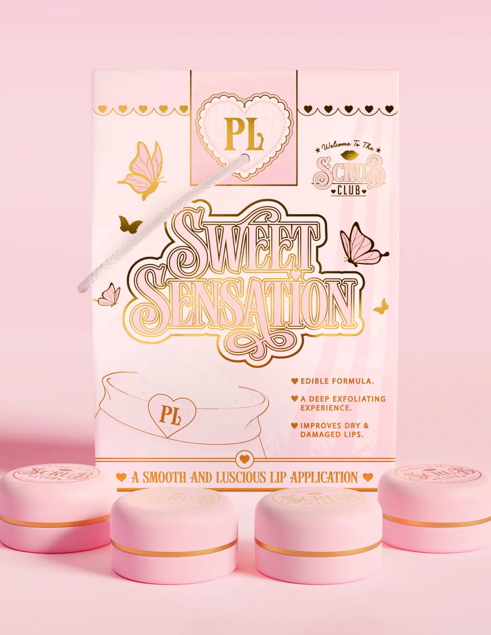Sweet Sensation Sugar Lip Scrub Bag by P. Louise Cosmetics
