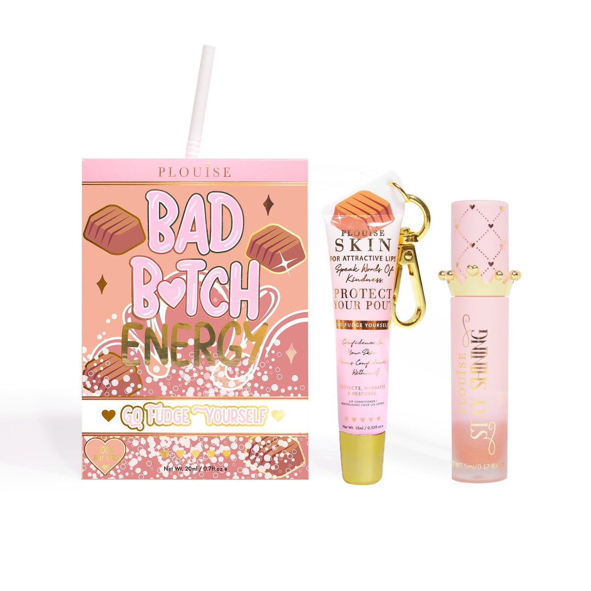 Bad Bitch Energy Lip Conditioner & Lip Oil Duo by P.Louise