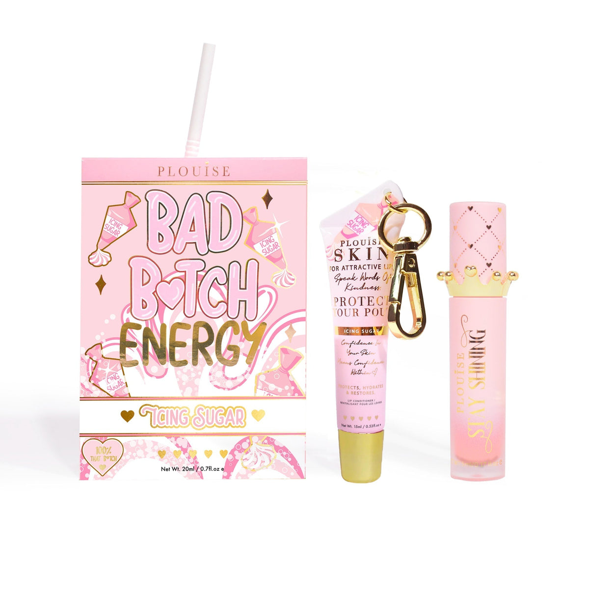 Bad Bitch Energy Lip Conditioner & Lip Oil Duo by P.Louise