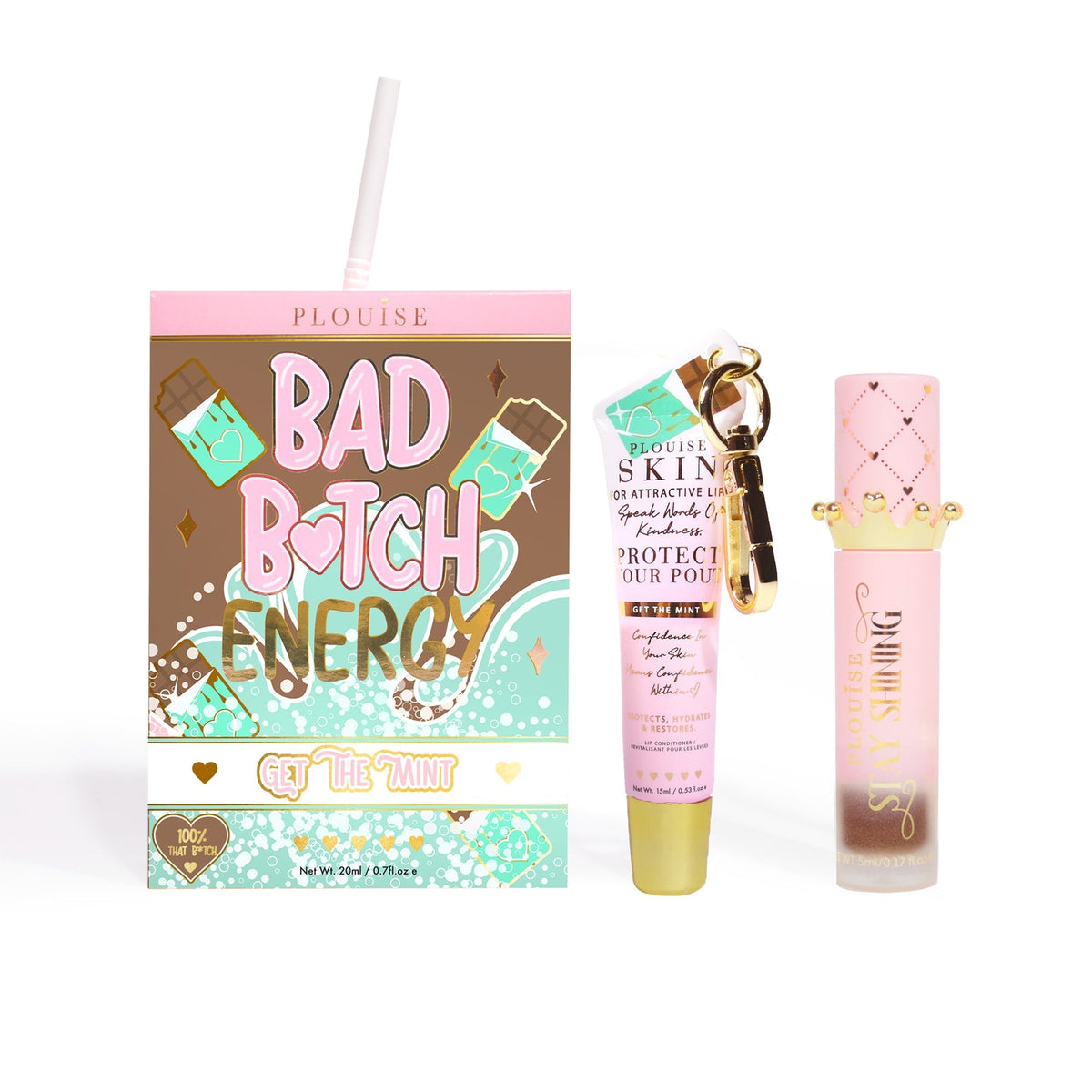Bad Bitch Energy Lip Conditioner & Lip Oil Duo by P.Louise