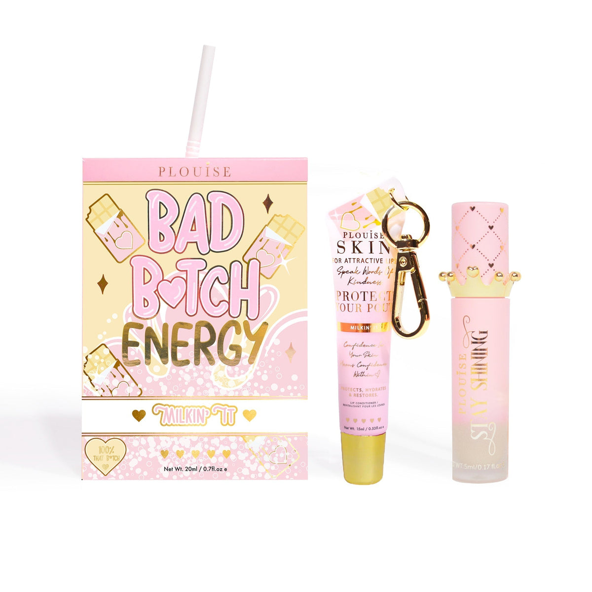 Bad Bitch Energy Lip Conditioner & Lip Oil Duo by P.Louise
