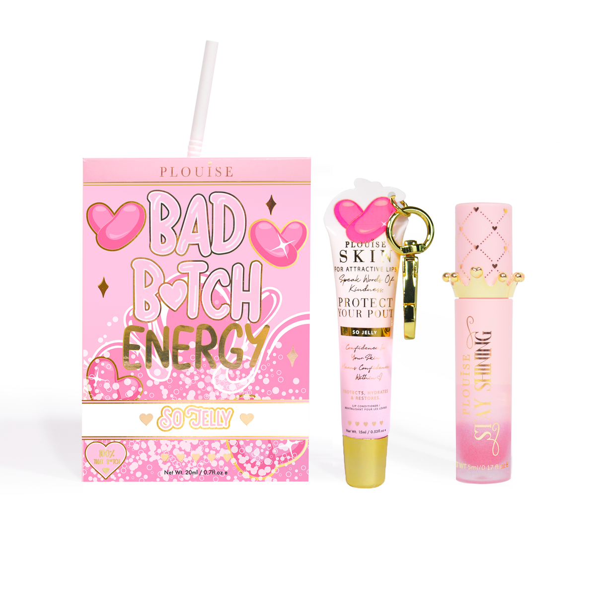 Bad Bitch Energy Lip Conditioner & Lip Oil Duo by P.Louise