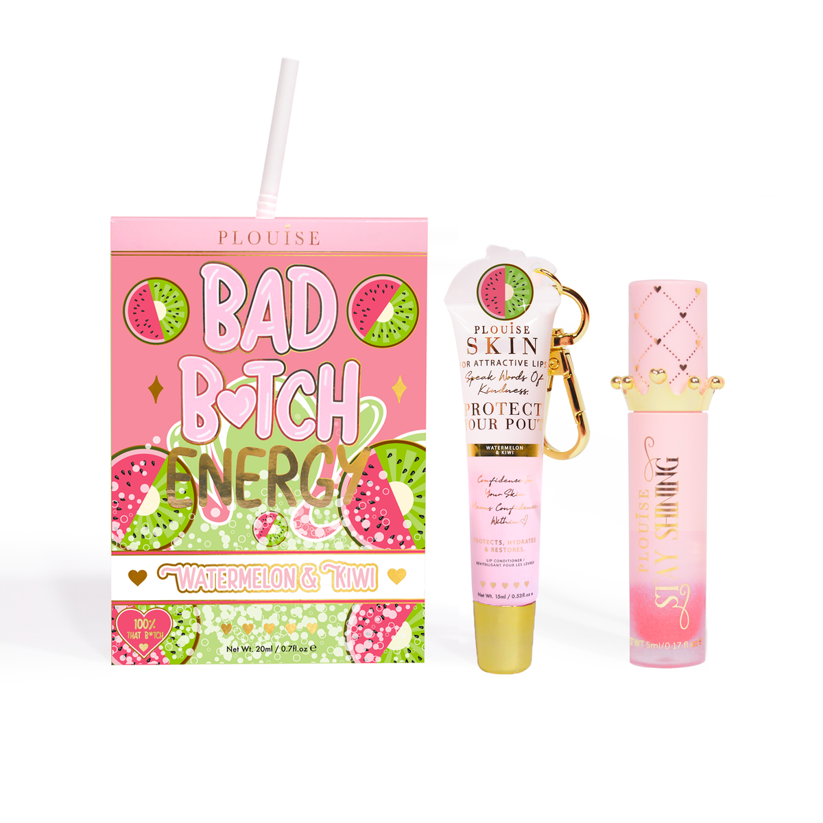 Bad Bitch Energy Lip Conditioner & Lip Oil Duo by P.Louise