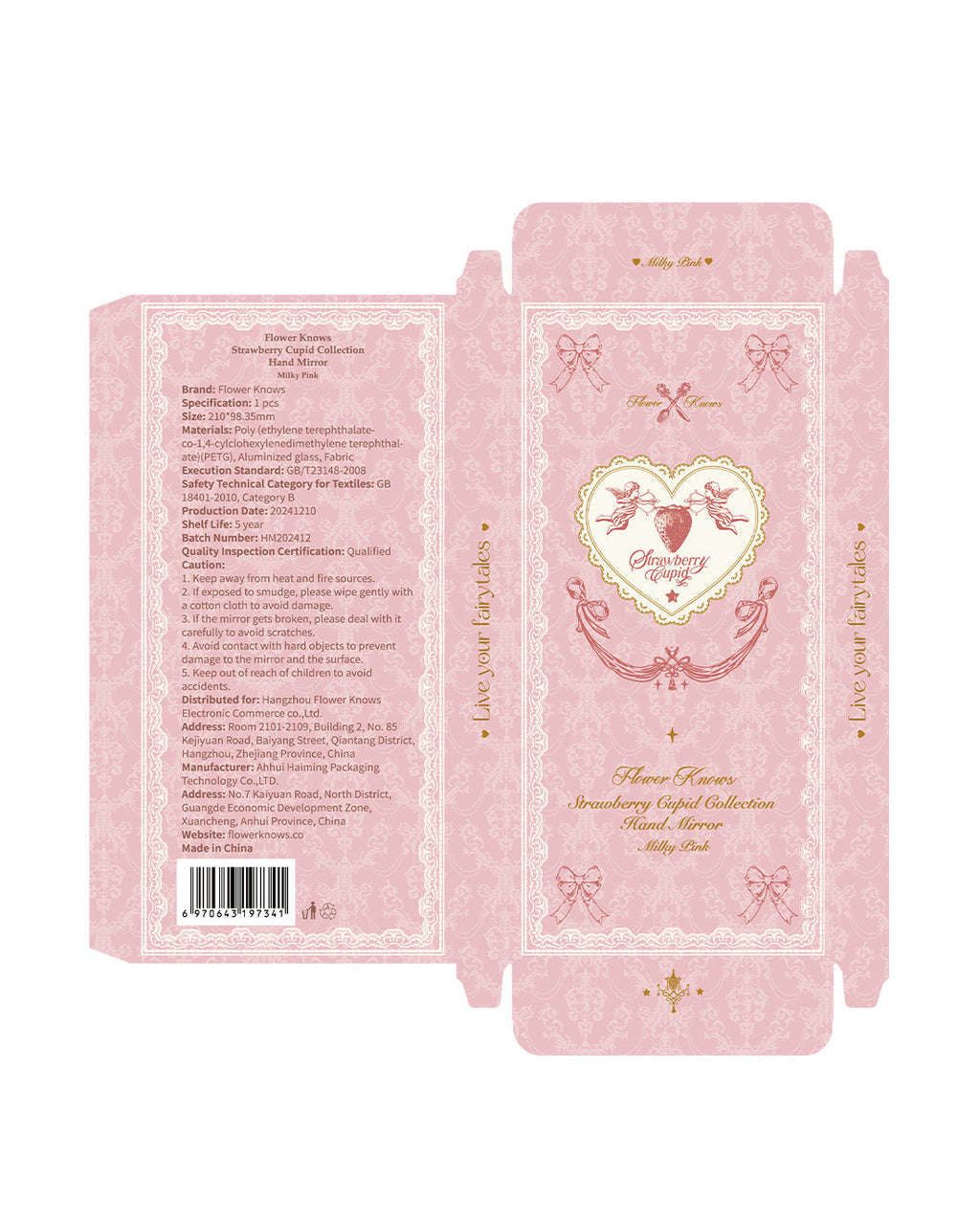 Strawberry Cupid Hand Mirror