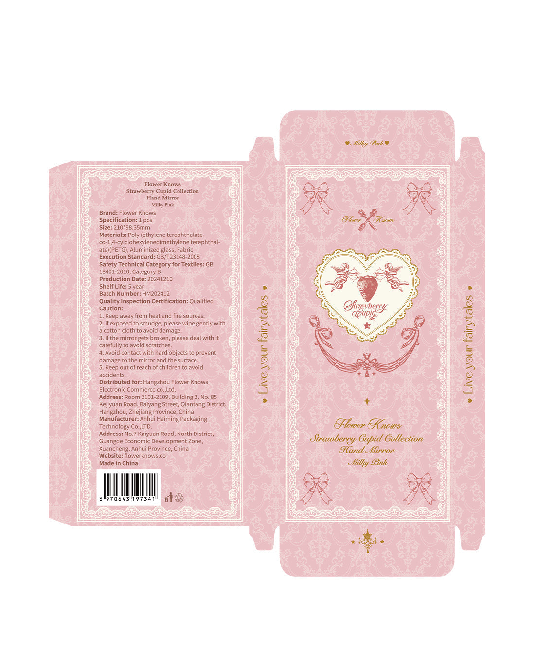 Strawberry Cupid Hand Mirror