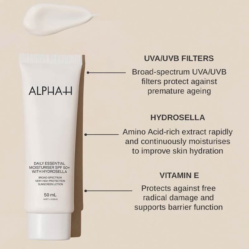 Daily Essential Moisturiser SPF 50+ 50ml by Alpha-H
