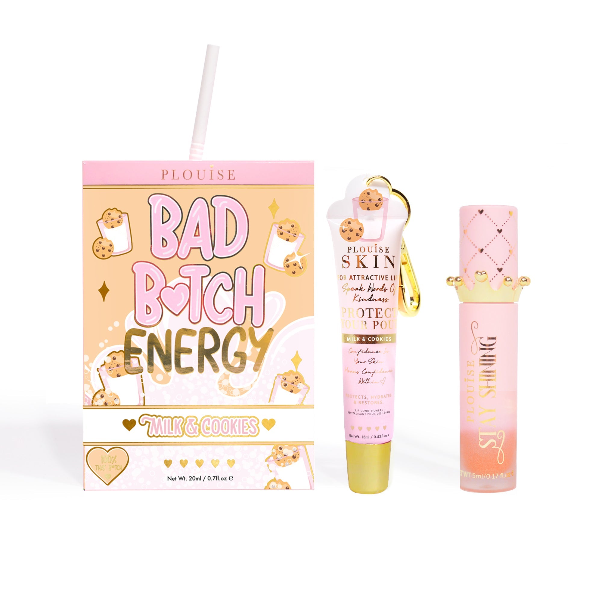 Bad Bitch Energy Lip Conditioner & Lip Oil Duo by P.Louise