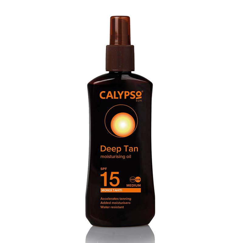 Monoi Tahiti Deep Tan SPF 15 Spray Oil by Calypso