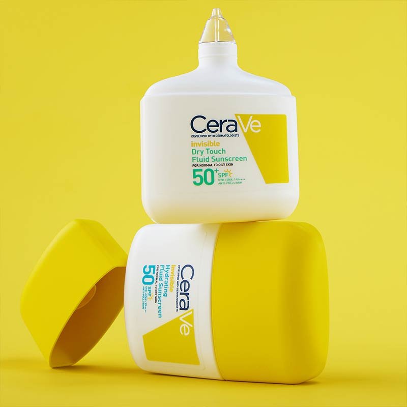 Invisible Dry Touch Mattifying Fluid Face Sunscreen SPF 50 50ml by CeraVe