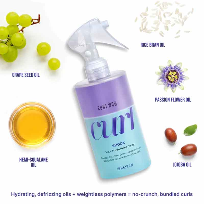 Curl Wow Shook Mix + Fix Bundling Refresher Spray For Curly Hair by Color Wow