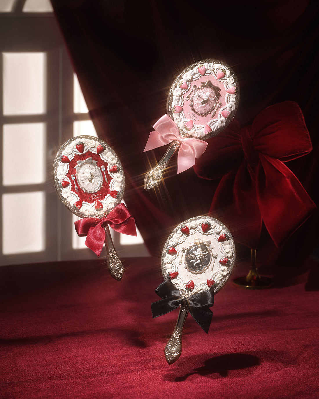 Strawberry Cupid Hand Mirror