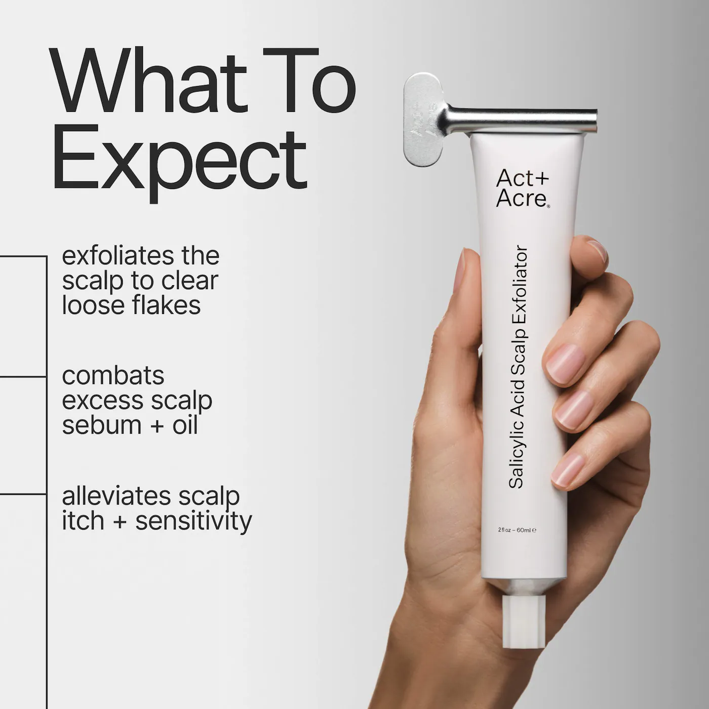 Act+Acre Salicylic Acid Scalp Renew Exfoliator For Oily + Flakey Scalp