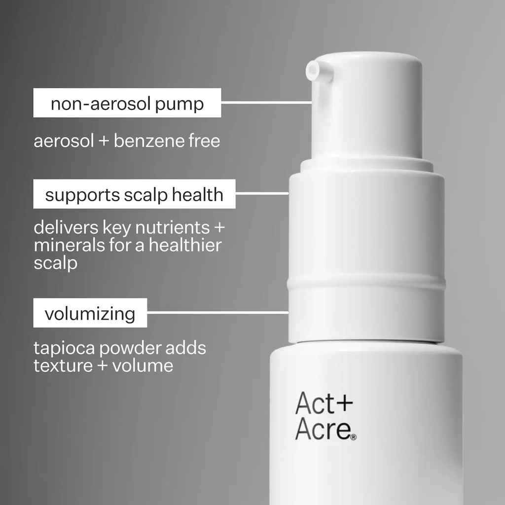 Act+Acre Fulvic Acid Volumizing Dry Shampoo Powder For Oily Scalp