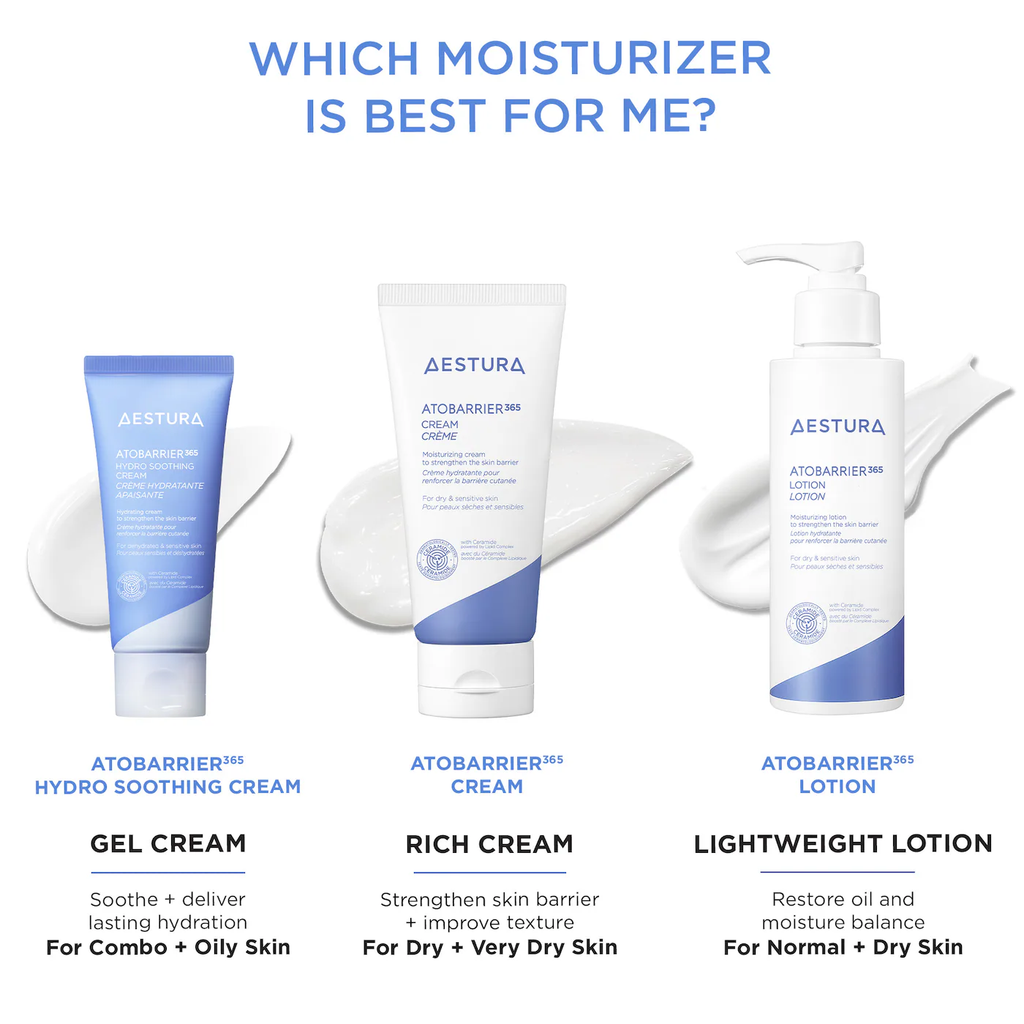 AESTURA ATOBARRIER365 Cooling Hydro Soothing Gel-Cream Moisturizer with Ceramides for Skin Moisture Barrier Repair