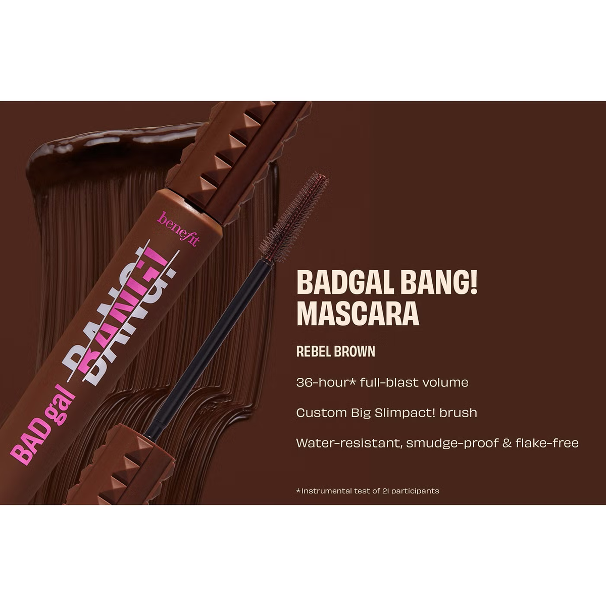 benefit Limited Edition BADgal BANG! Volumising Mascara - Rebel Brown 8.5g
