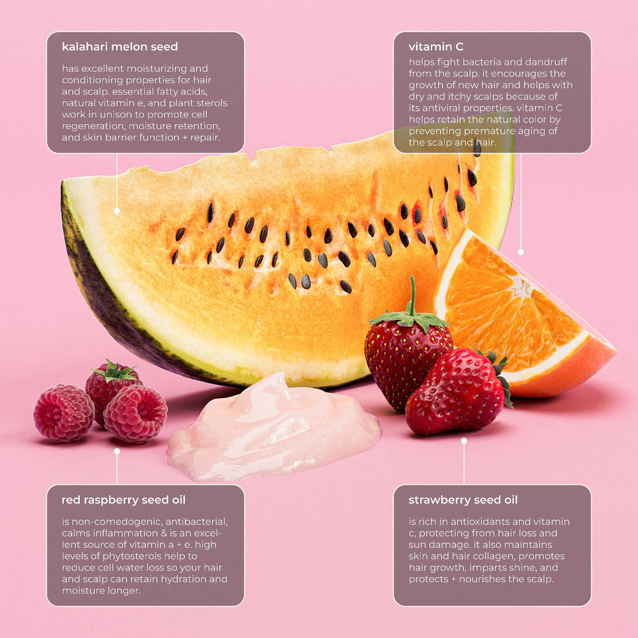 adwoa beauty Melonberry Vitamin C Frizz-Fighting Hair Gel - 8 oz / 227 ml