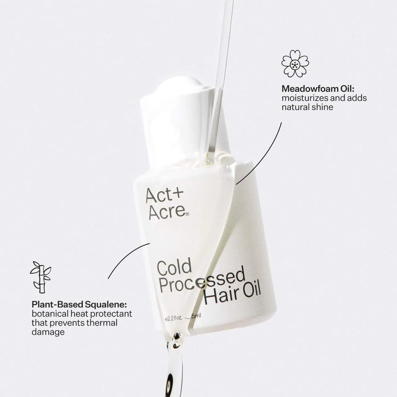 Act+Acre 5% Argan Repair Hair Oil for Frizz