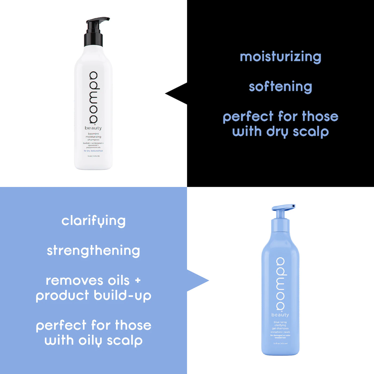 adwoa beauty Blue Tansy Clarifying Gel Shampoo - 14 oz / 414 ml