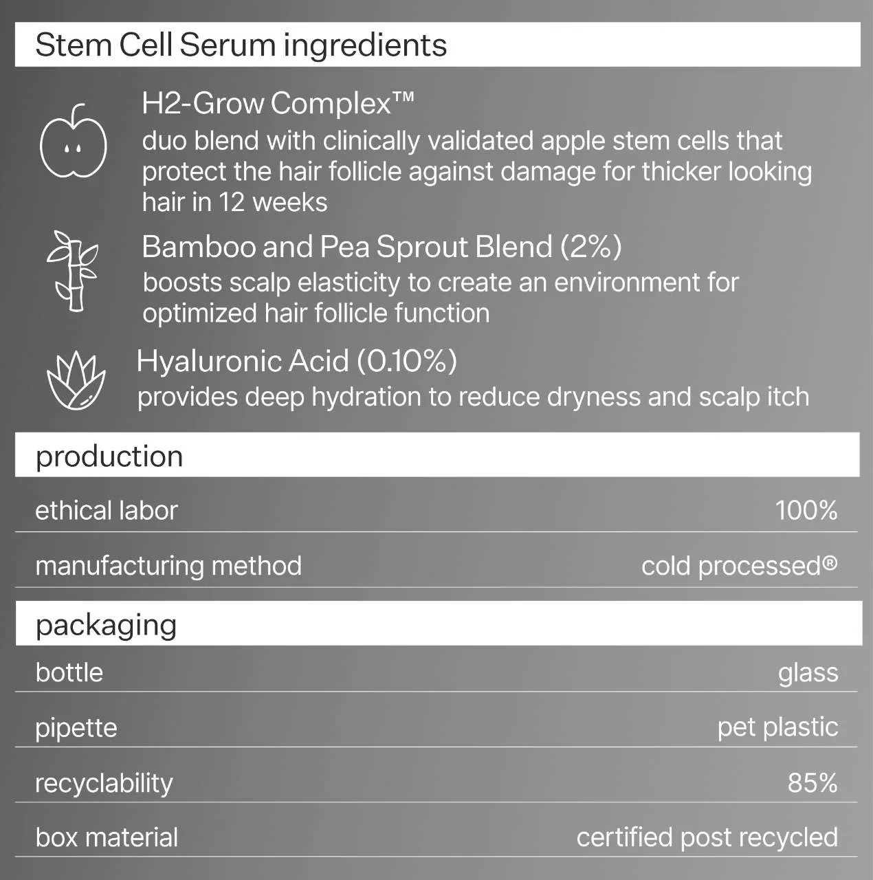 Act+Acre 2% Stem Cell H-2 Grow Complex ™ Scalp Serum For Thicker-Looking Hair