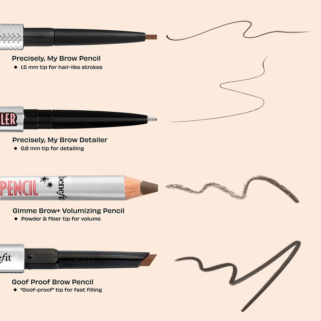 benefit Precisely My Brow Detailer 0.8mm Tip- Eyebrow Pencil (Various Shades)