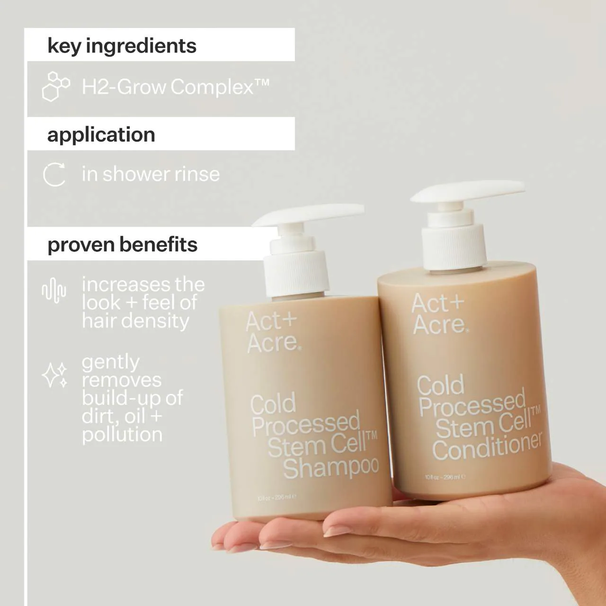 Act+Acre Stem Cell Shampoo For Thicker+ Fuller-Looking Hair