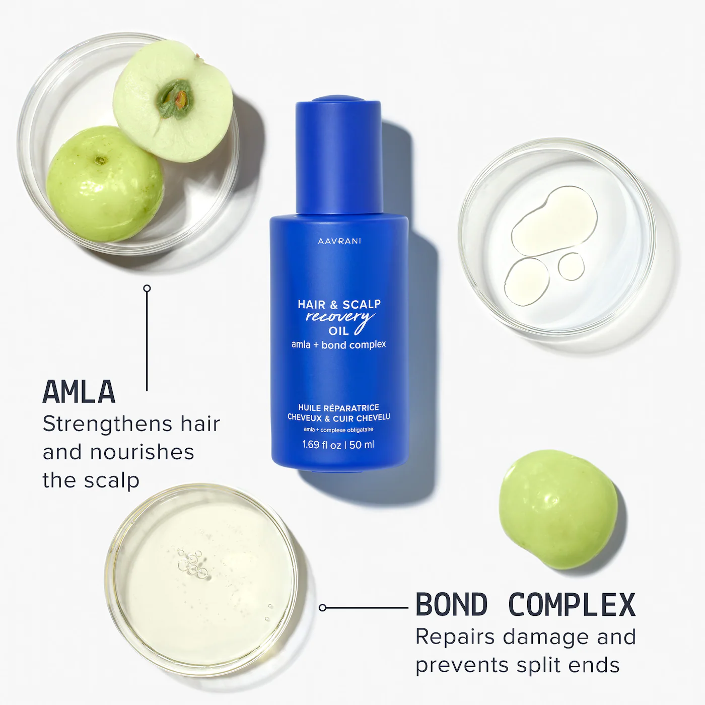 AAVRANI Hair and Scalp Recovery Pre-Wash Oil for Strengthening and Frizz Control