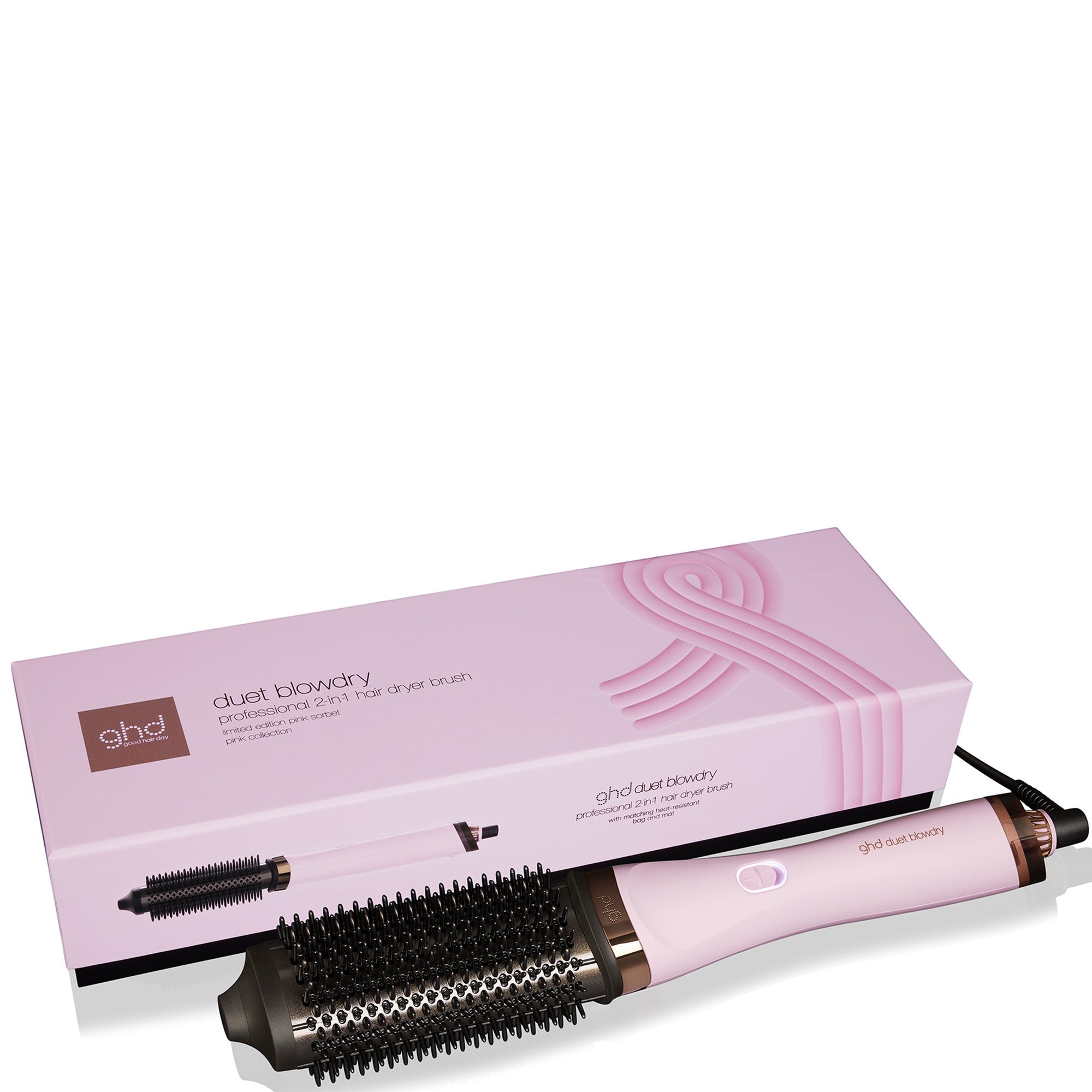 ghd Duet Blowdry - Charity Limited Edition Hair Dryer Brush in Pink Sorbet