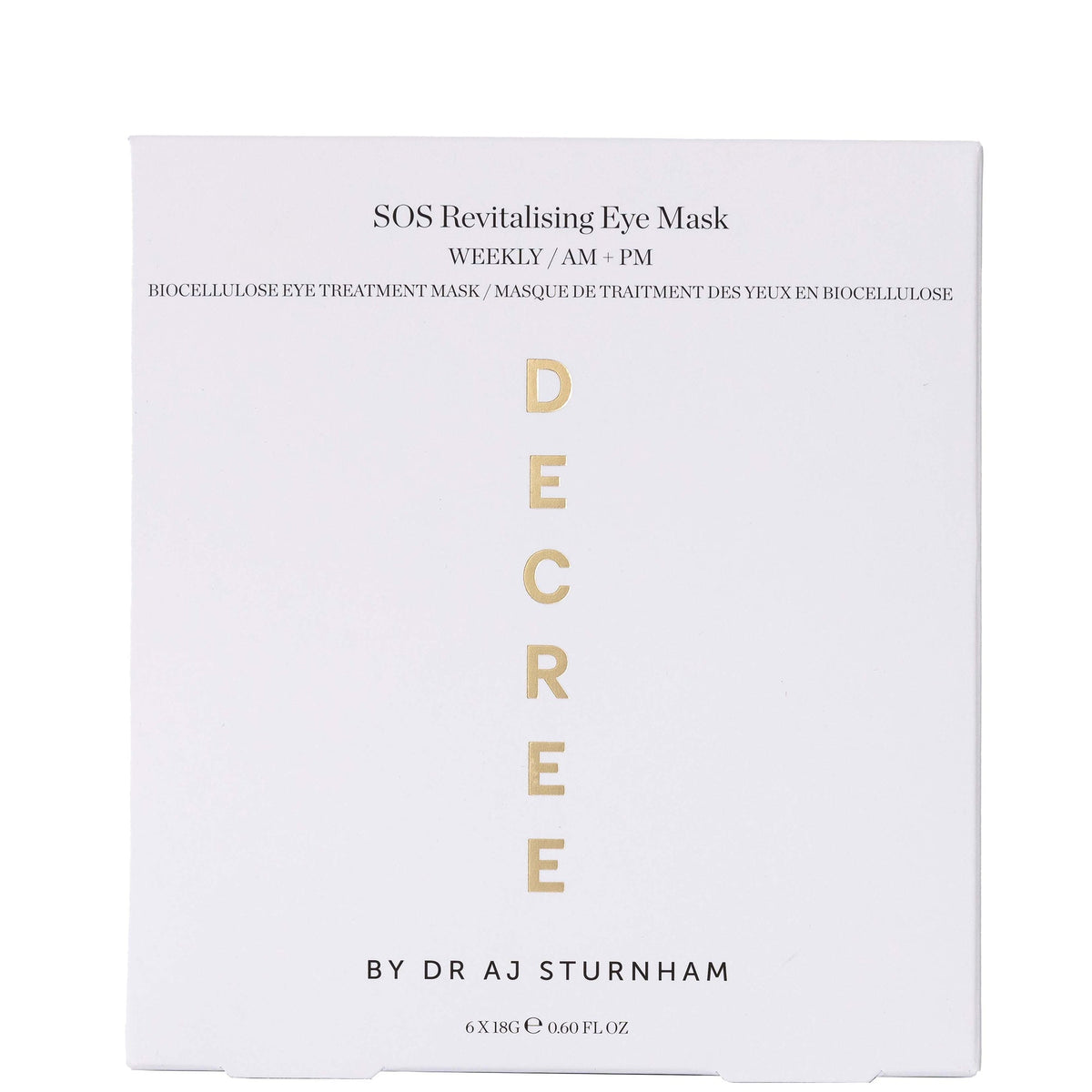 Decree SOS Revitalising Eye Masks Single
