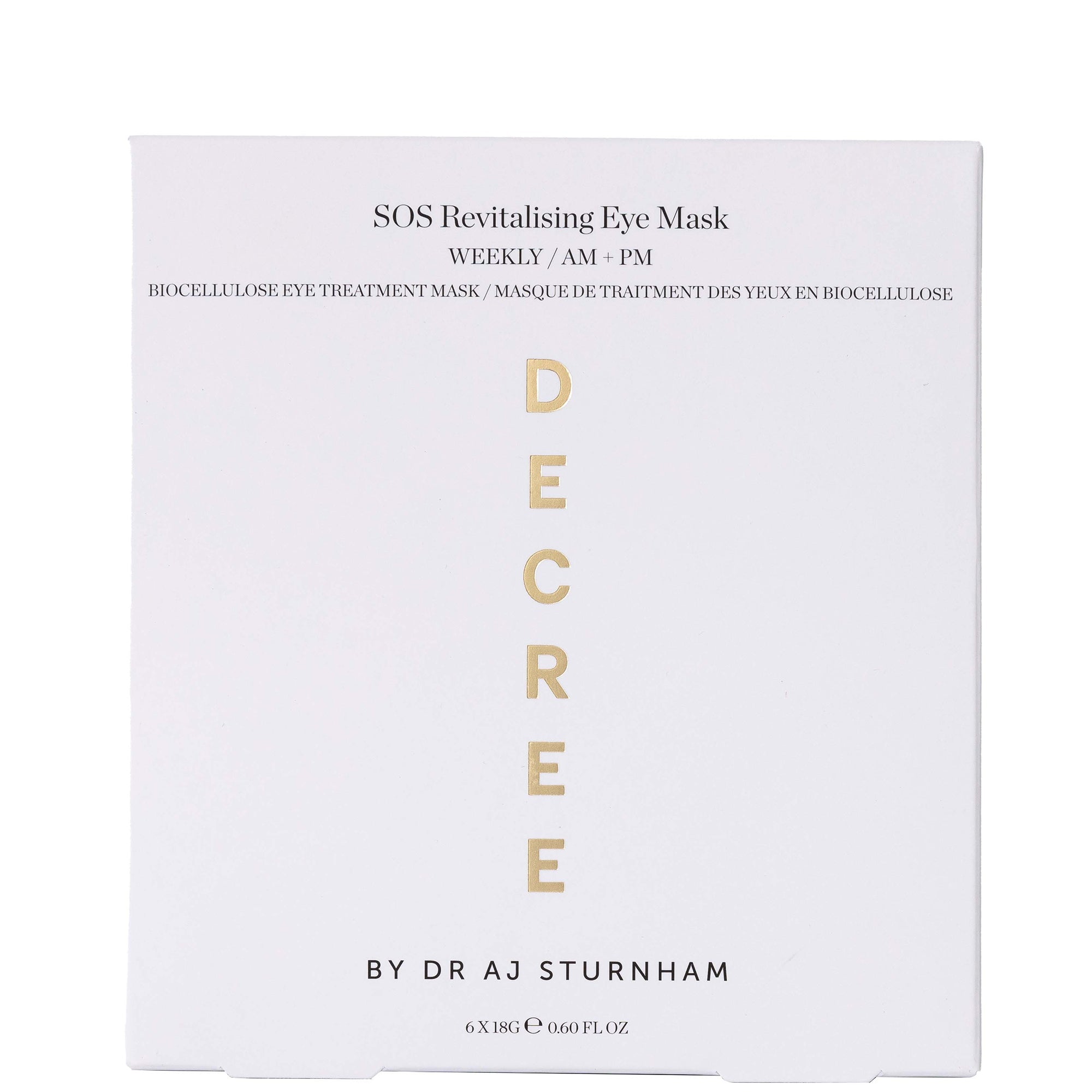 Decree SOS Revitalising Eye Masks Single