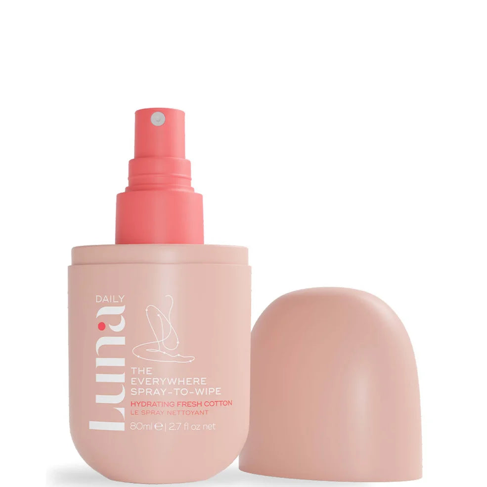 Luna Daily The Hydrating Everywhere Spray-To-Wipe - pH-balancing Body Spray with Prebiotics Soft Cotton for Dry Skin 80ml