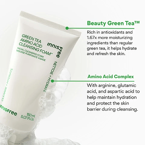 INNISFREE Green Tea Amino Acid Cleansing Foam 150g
