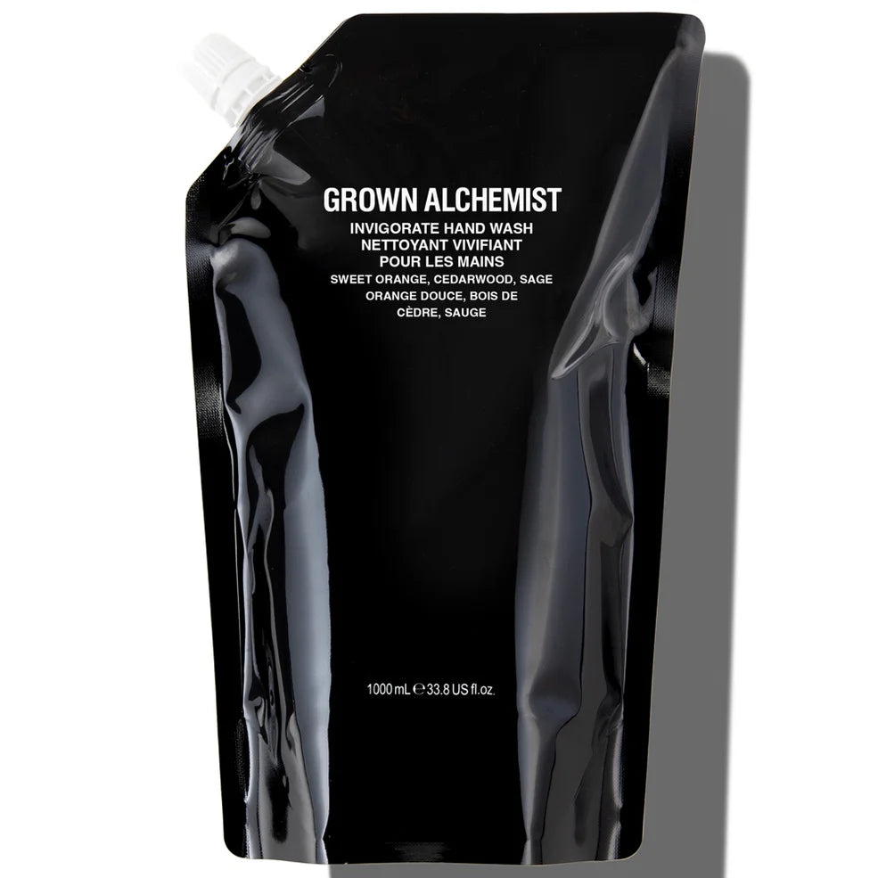 Grown Alchemist Invigorate Hand Wash Sweet Orange, Cedarwood + Sage 1L Refill Pouch